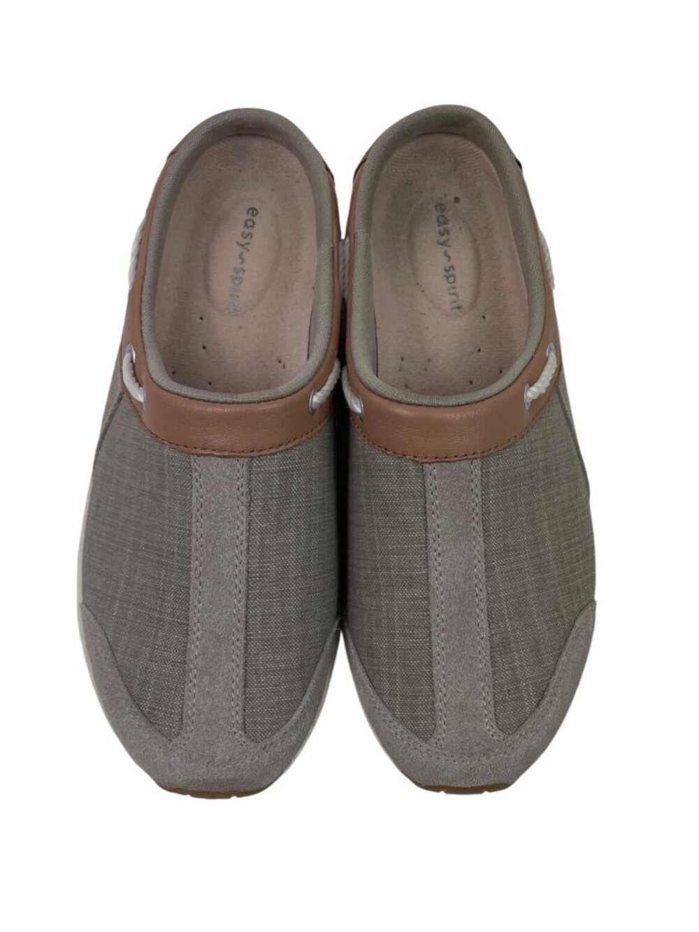 Easy Spirit Womens Travelport Casual Slip-On Mule Clogs Brown & Beige Size 7.5 - Picture 4 of 10